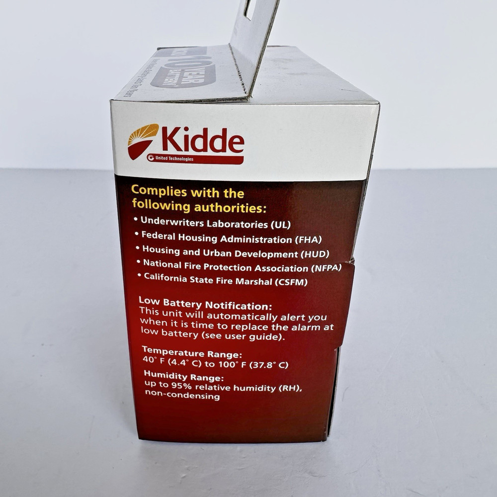 Kidde Micro Profile Ionization Sensor Smoke Detector Alarm Model i1040