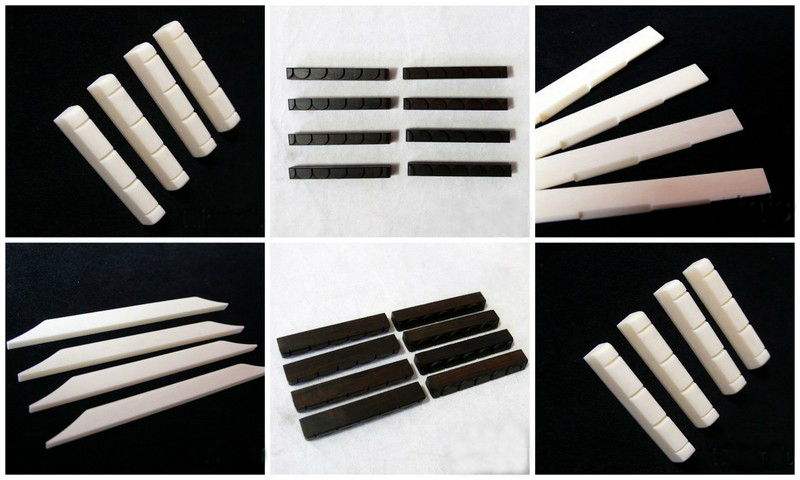 for Classical Guitar Bone/Ebony Blank/Slotted Nut  Saddle