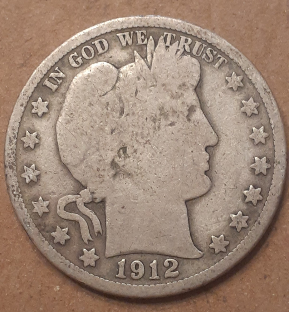 1912 BARBER HALF DOLLAR
