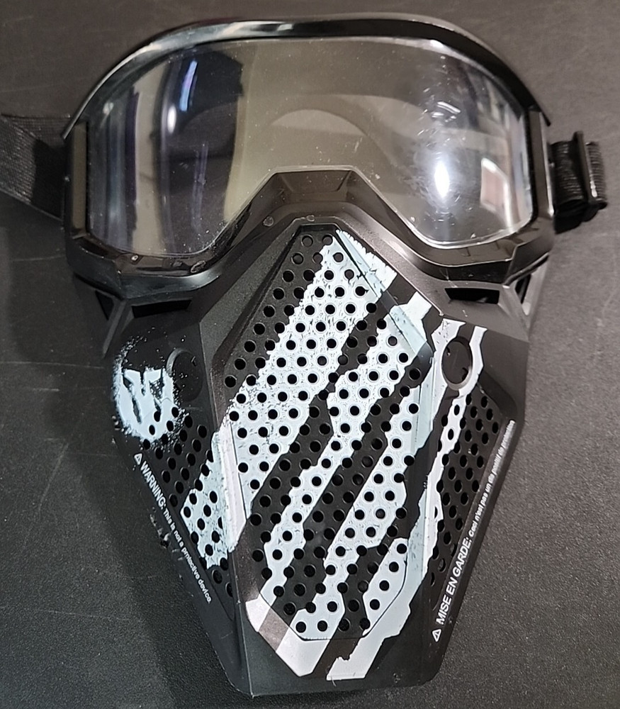 Nerf Rival Phantom Halloween Adjustable Face Mask Black White 2014 Hasbro