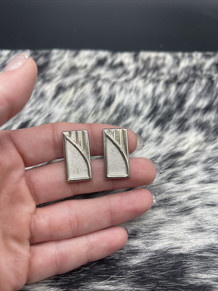 Stunning Silvertone Vintage Cuff Links #Q34