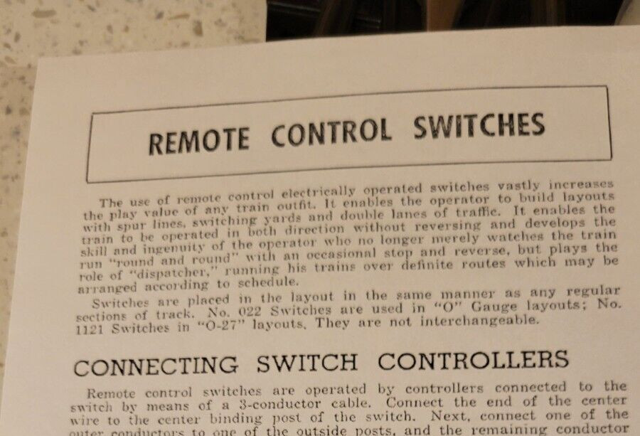 Lionel 022 Switch Right Refurbished, with rewired Controller, Lantern, FV plug