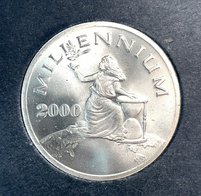 Republic Of Liberia 2000 Millennium 10 Dollar Coin W/COA
