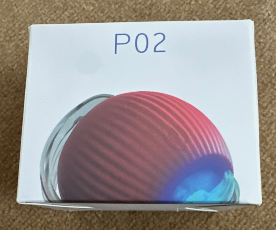 P02 Interactive Blinking LED Cat Toy Ball, Multi-Mode, Red