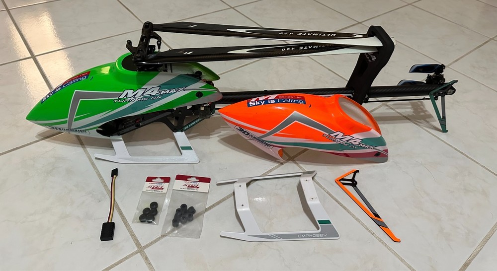 OMP M4 MAX BNF. Microbeast Plus,Spektrum satellite Flybarless System Helicopter