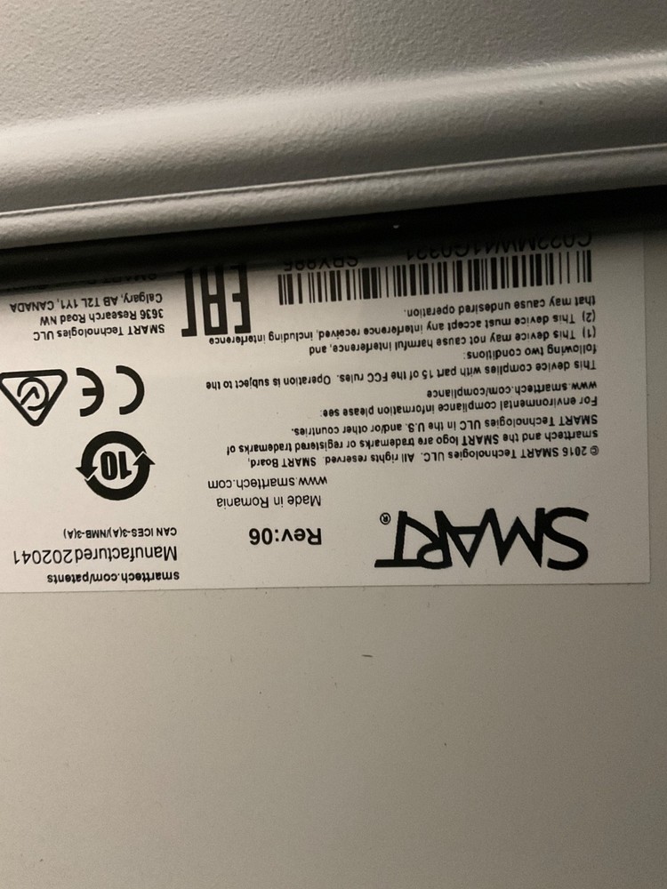 Interactive Smart Board SBX885 87" Interactive Whiteboard NEW NO ACC READ•••••••