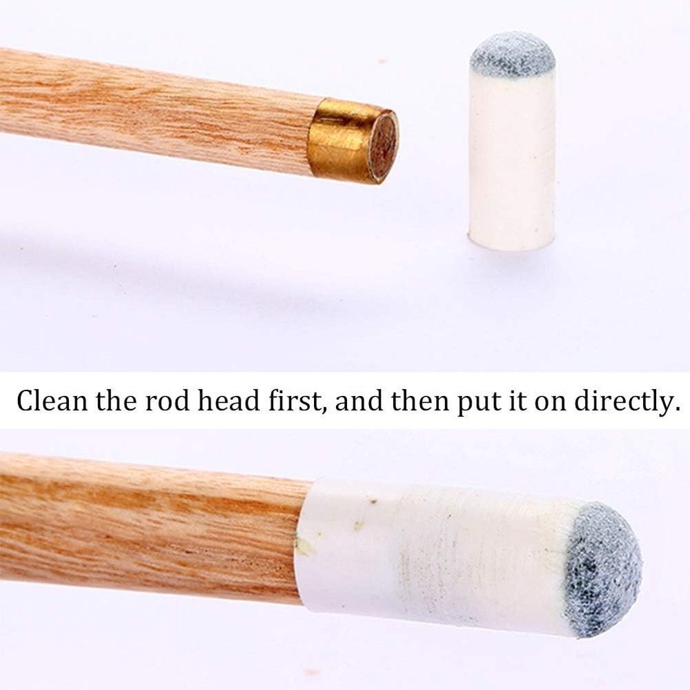 40pcs Slip On Pool Cue Tips Replacement Billiard Cue Tips 4 Sizes Slip
