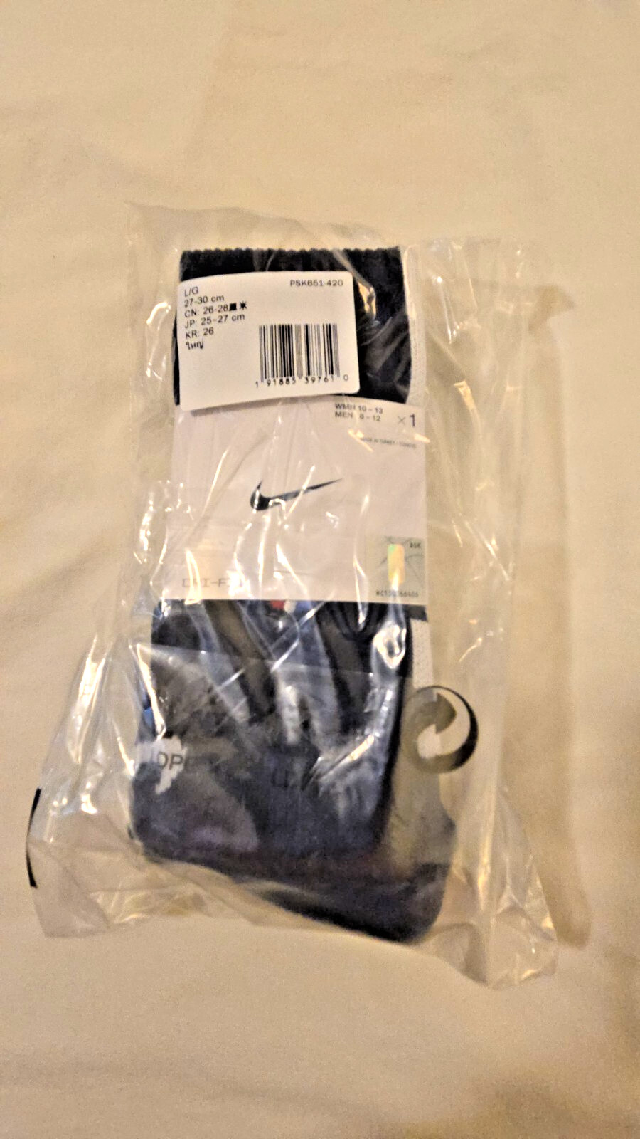 NBA Nike Authentic Navy Blue Large Knee High Socks LG 8-12 NEW
