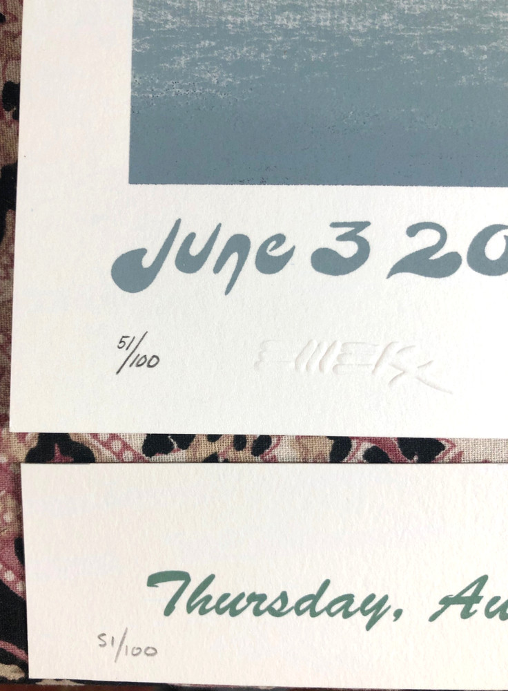 Adele EMEK Signed Number Poster June 2011 Portland Extra Signed # Strip Aug 11