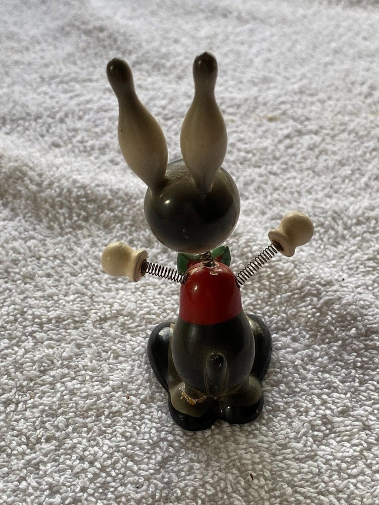 Bunny and Mouse Bobblehead Duo Figurines