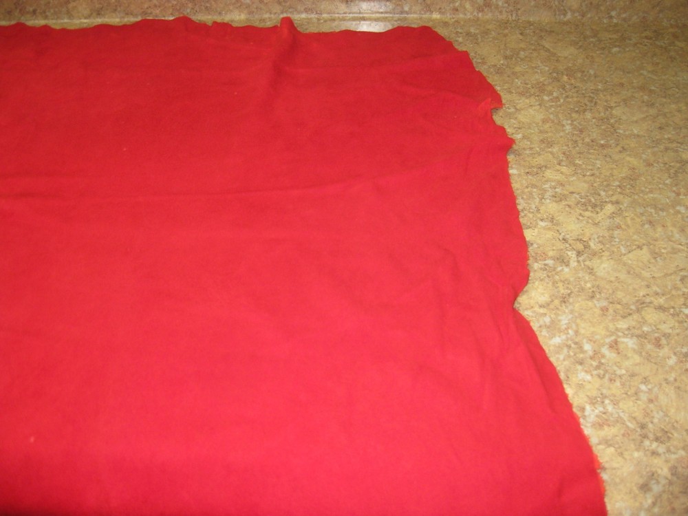 Red Suede Deer Leather #0006751 Row FF