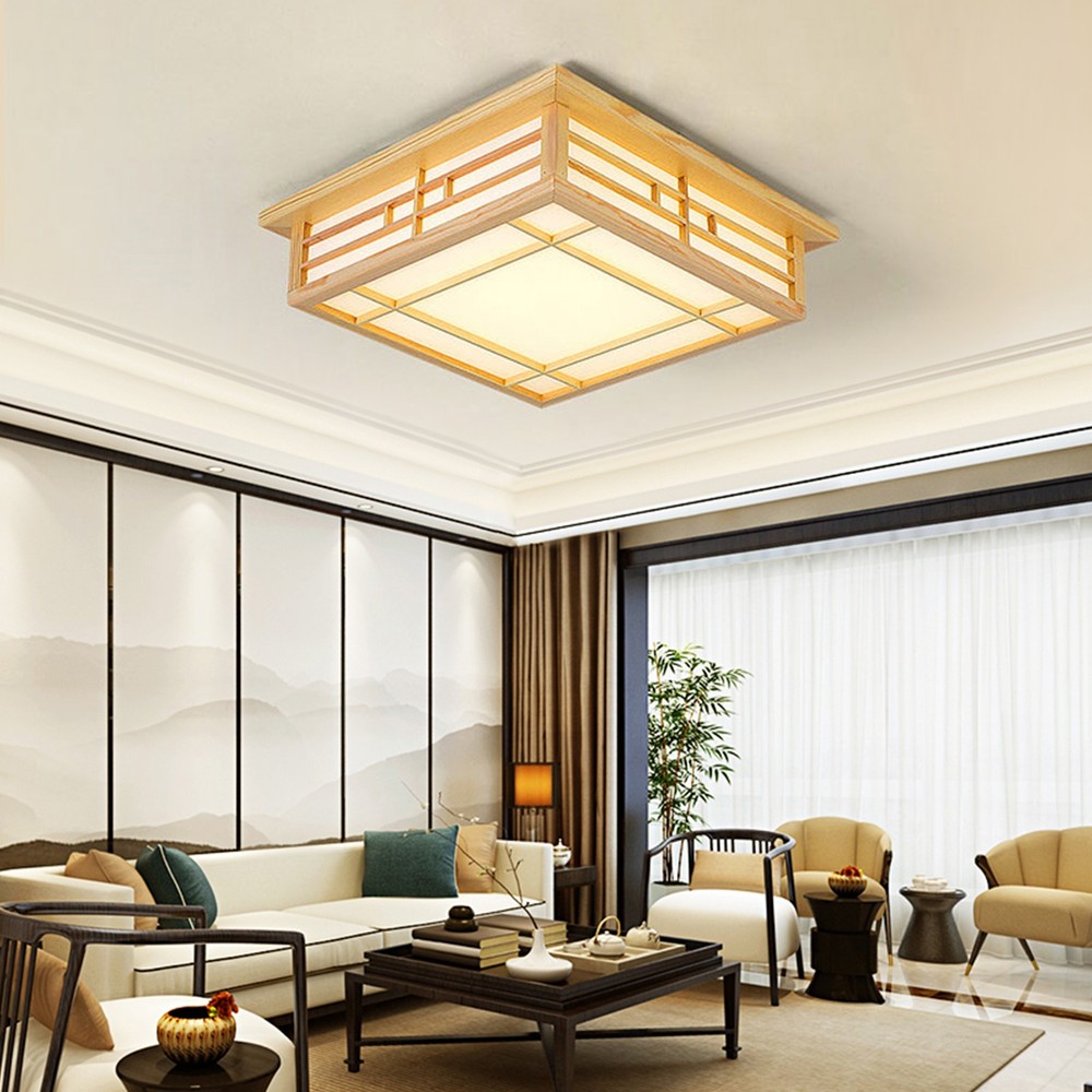 Japanese Style LED Ceiling Mount Lamp Ceiling Light Downlight Square CeilingLamp