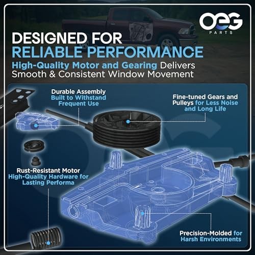 OEG Parts New Window Regulator Front Drivers Side Left Front Driver Side (LH)