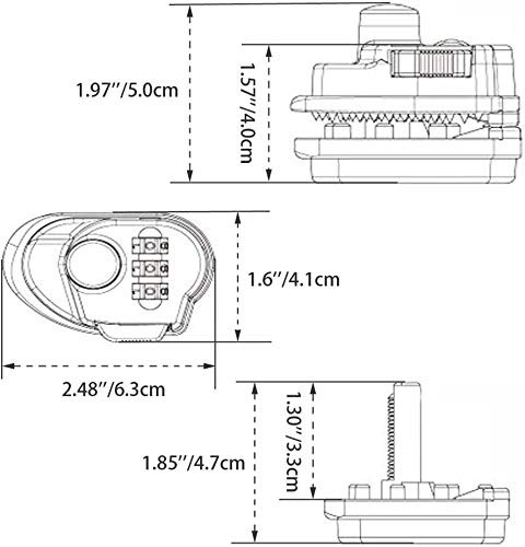 Trigger Lock 3 Digit Combination Lock & Cable Lock Compatible with Many Handg...