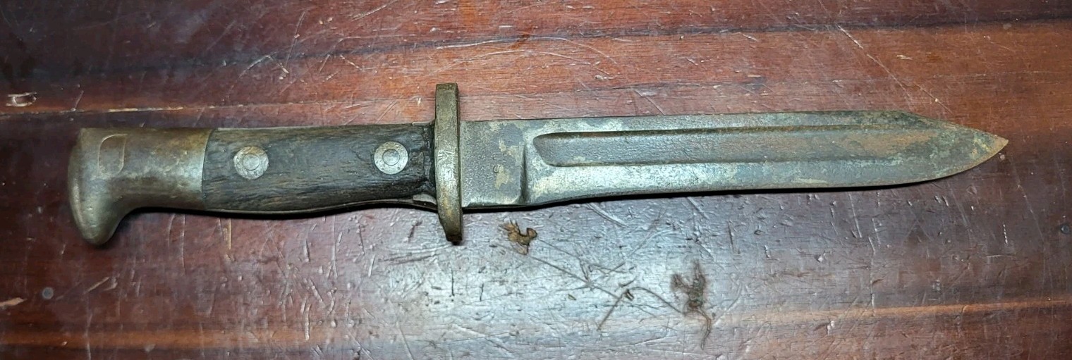 PRE WWI US M1892 KRAG / JORGENSEN BAYONET - DATED 1897 Made Into Trench Knife