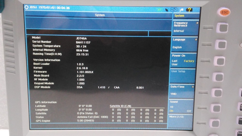 [Used] JDSU / JD746A / RF Analyzer, No AC Adapter