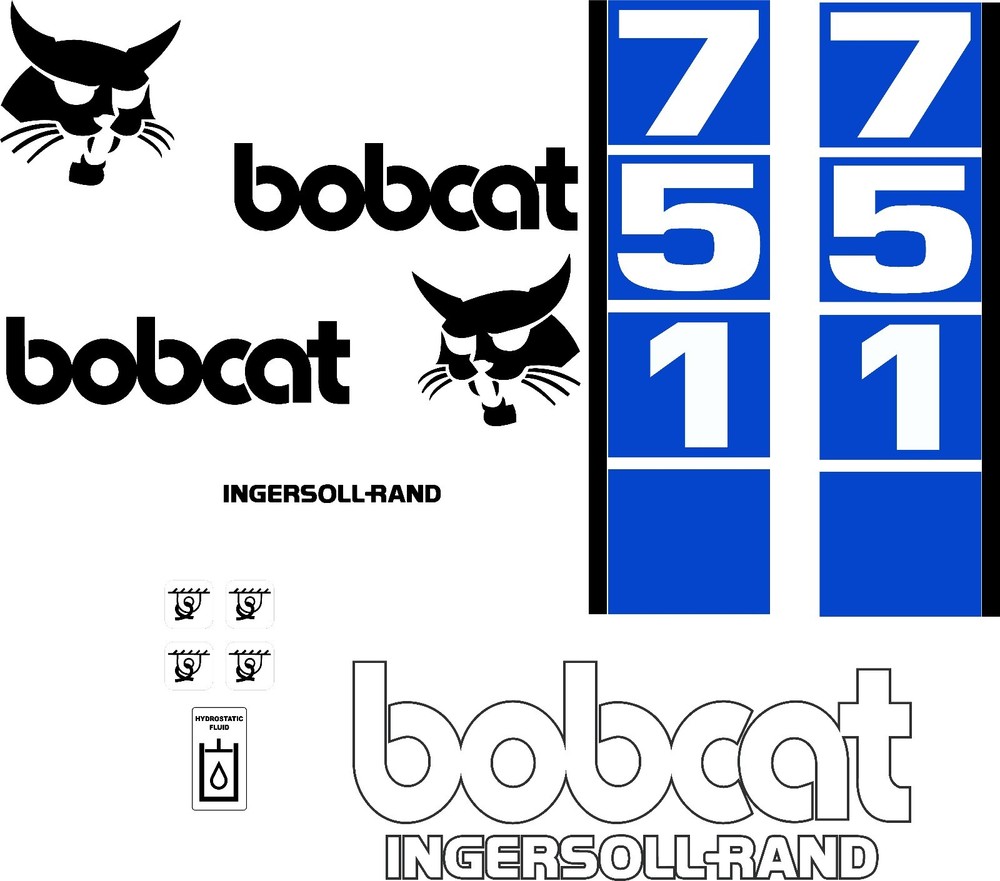 751 d Replacement decals decal kit  / sticker set skid loader steer fits bobcat