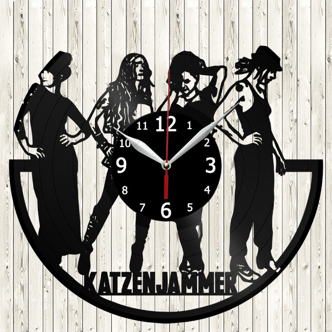 Katzenjammer Vinyl Record Wall Clock Decor Handmade 5516