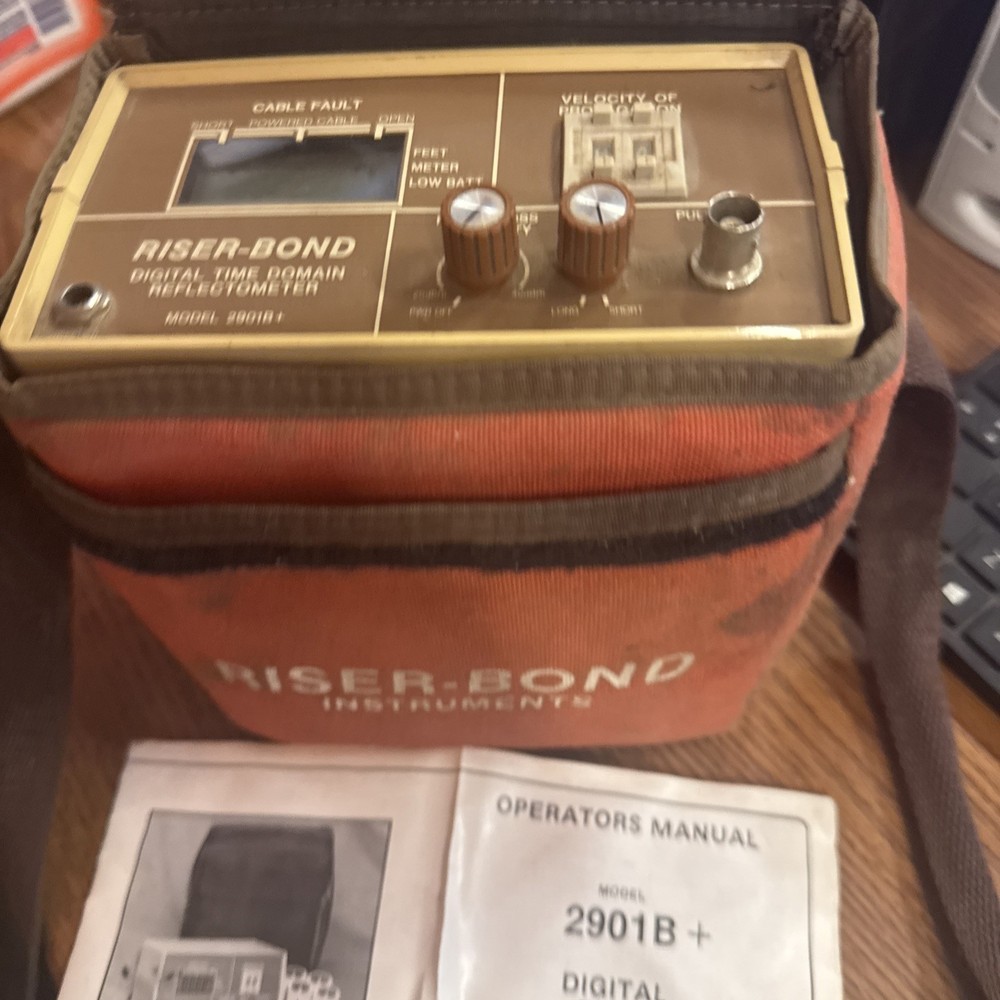RISER BOND 2901B+DIGITAL Time Domain Reflectometer  w/Manual *UNTESTED*    bin10