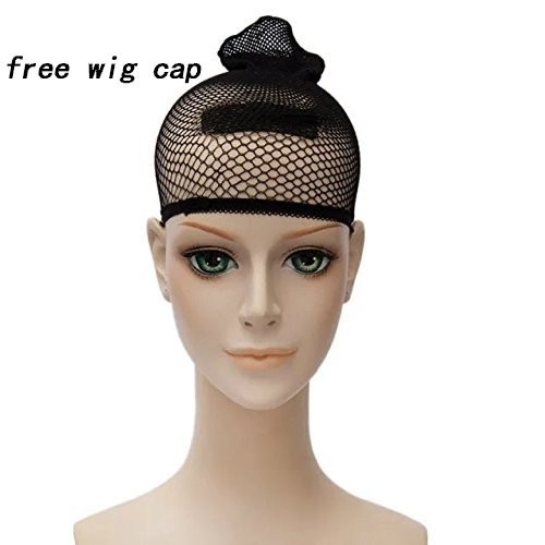 Adjustable Black Cosplay Wig with Butterfly Clips