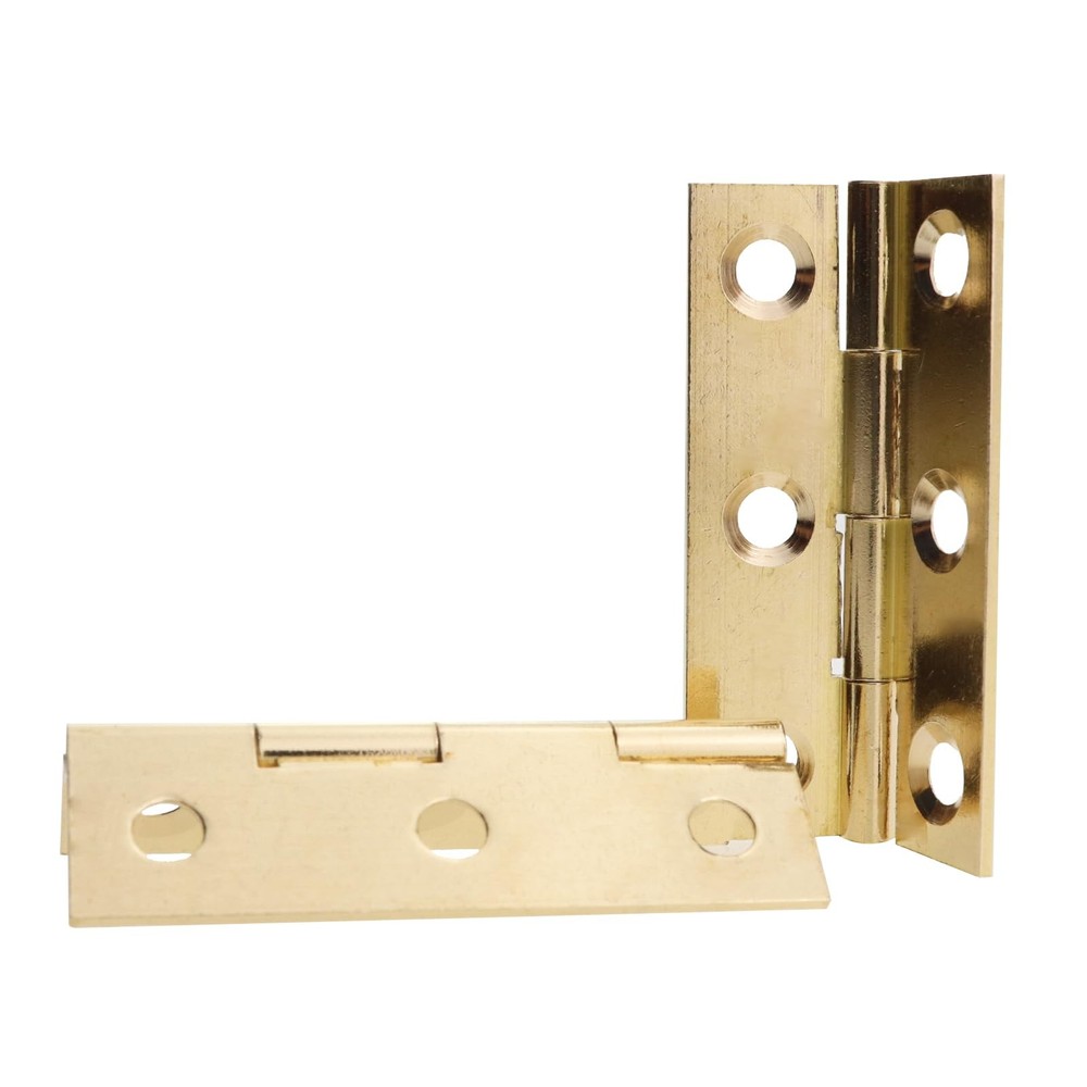 4PCS 2 Inch Solid Brass Folding Butt Hinges, Screws, Cabinet, Drawer, Window