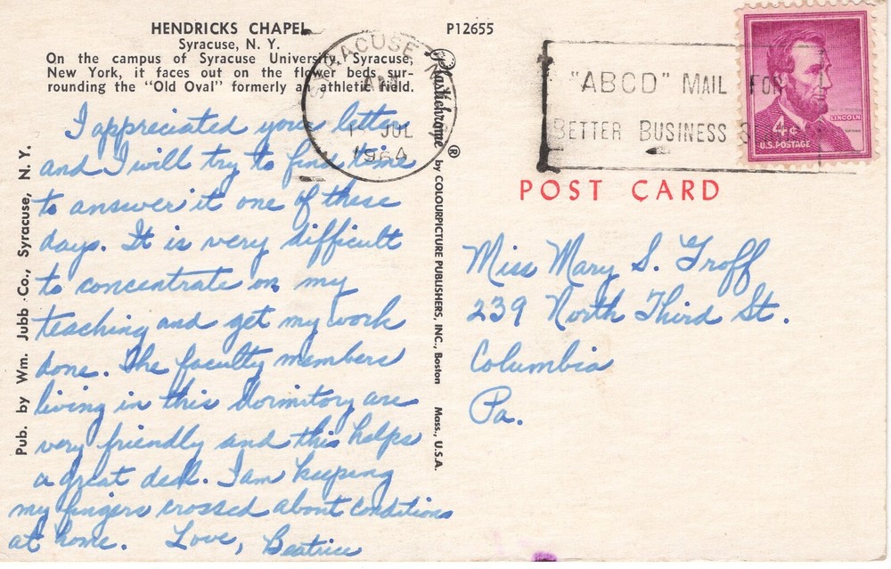 HENDRICKS CHAPEL, SYRACUSE, N.Y. - PC4788