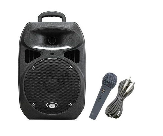 Audio2000'S 6406 Rechargeable Portable PA Speaker System Wired Microphone-MR