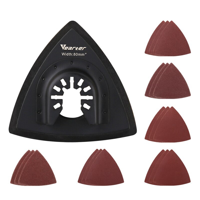 Oscillating Power Multi Tool 18 pcs Sanding Paper with Triangular Sanding Pad