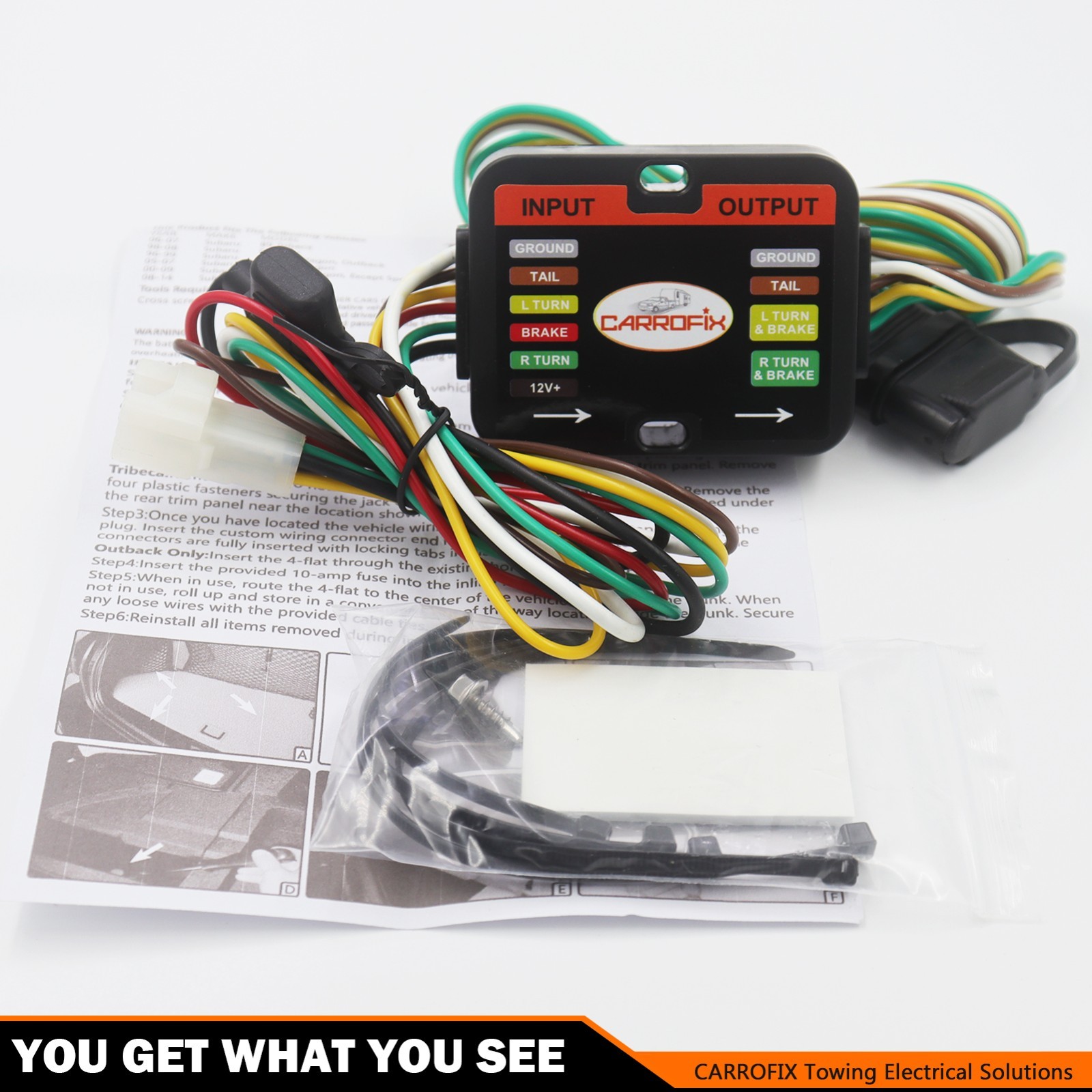 For Subaru Vehicle to Trailer Tow Hitch Wiring Harness with 4-Way Flat Connector