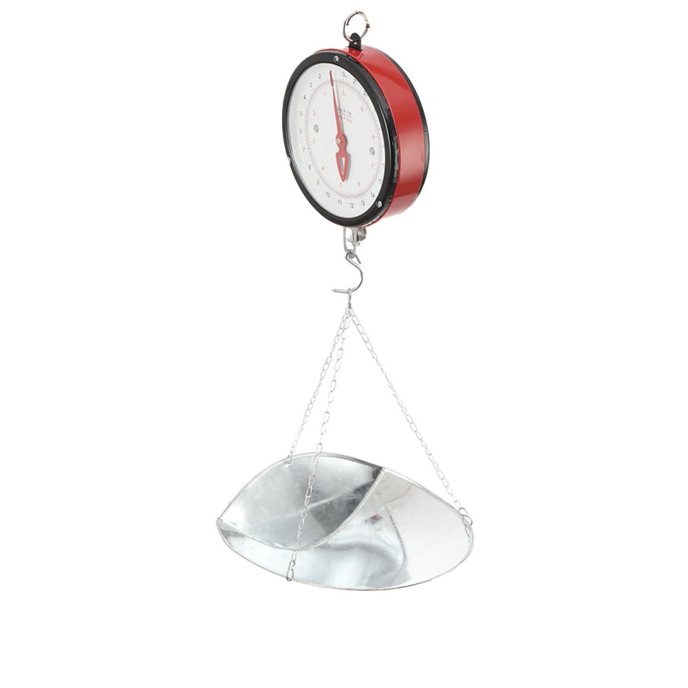 22LBS Double-Sided Dial Mechanical Hanging Scale with Scoop & Chain