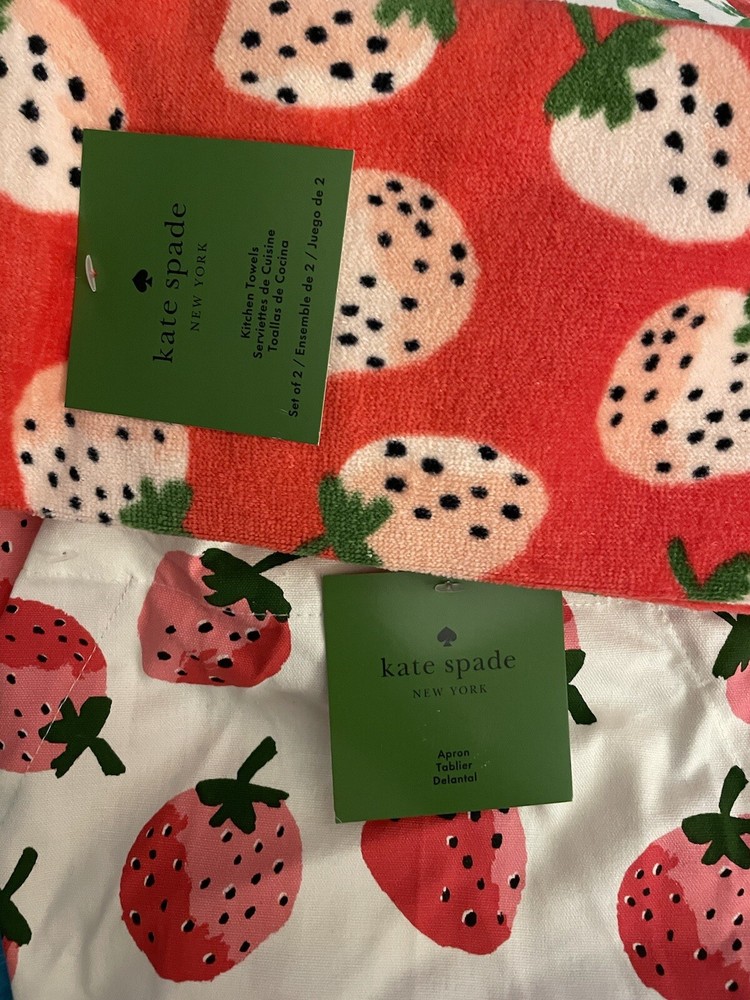 Kate Spade Strawberry Apron & Towels Set