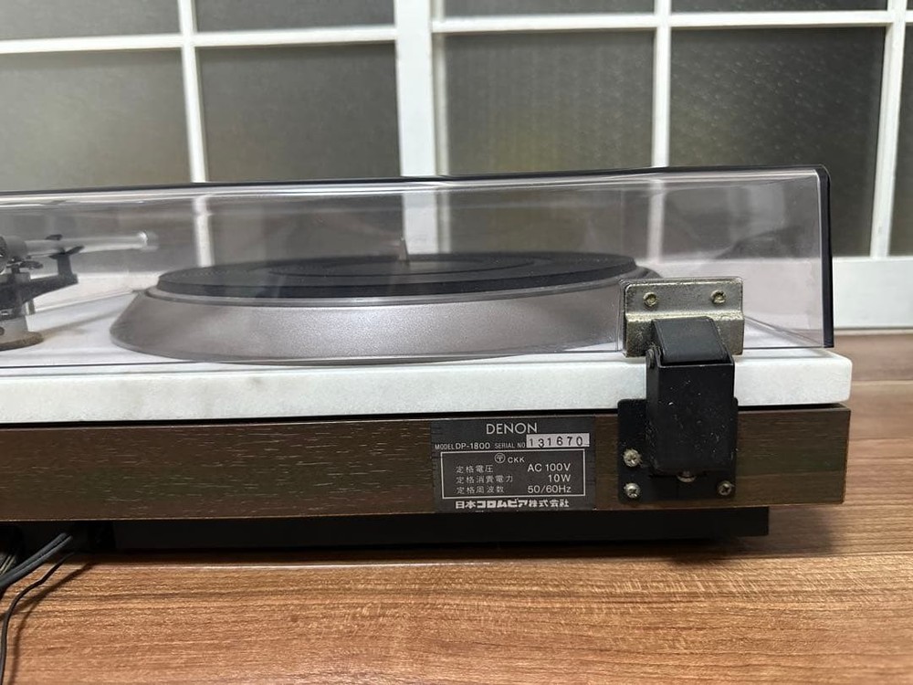 DENON DP-1800 Turntable Marble Base Serviced Working Record Player