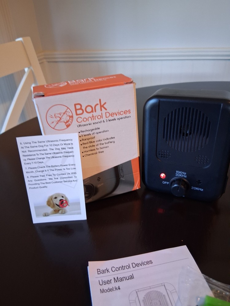 Bark Control Device Deters Barking With Ultrasonic Sound Model:K4 Rechargeable