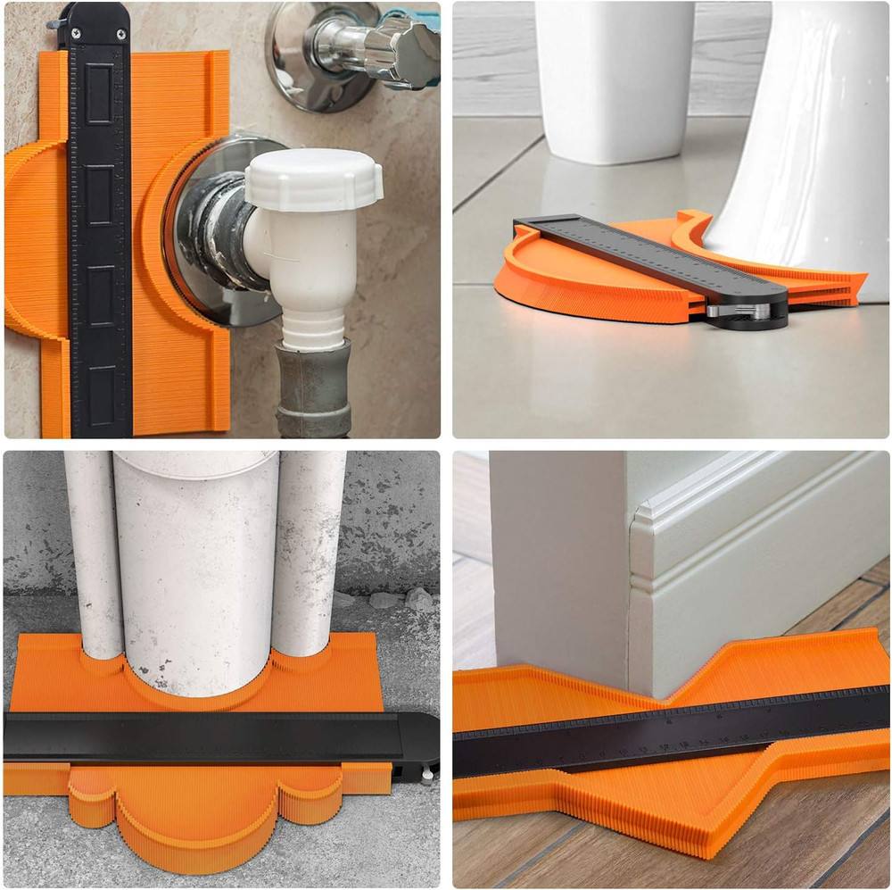 Contour Gauge Duplicator Set, 5" & 10" Profile Tools for Precise Shape Copying