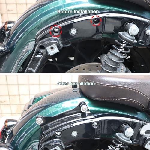 Detachable 4-Point Docking Hardware Kit Compatible For Touring 2009-2013 Black