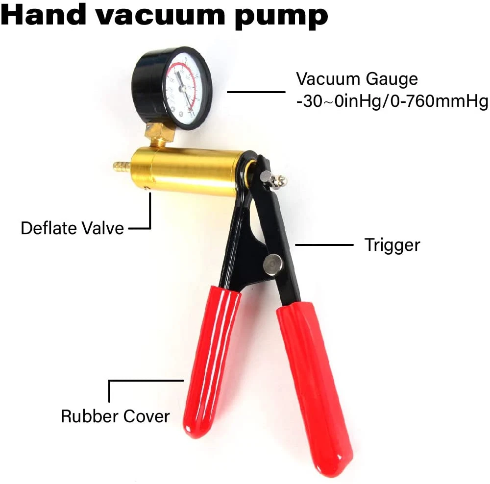 Hand Held Vacuum Pressure Pump Tester Kit Brake Fluid Bleeder Car Auto Tools New
