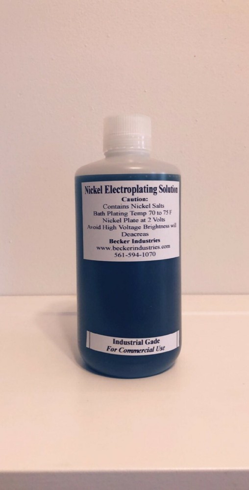 NICKEL SOLUTION, Electroplating Nickel Solution, INDUSTRIAL GRADE, 32oz