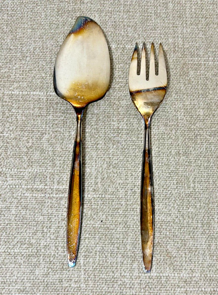 Oneida Enchantment Gental Rose Community Silverplated Flatware: Pie Server Fork
