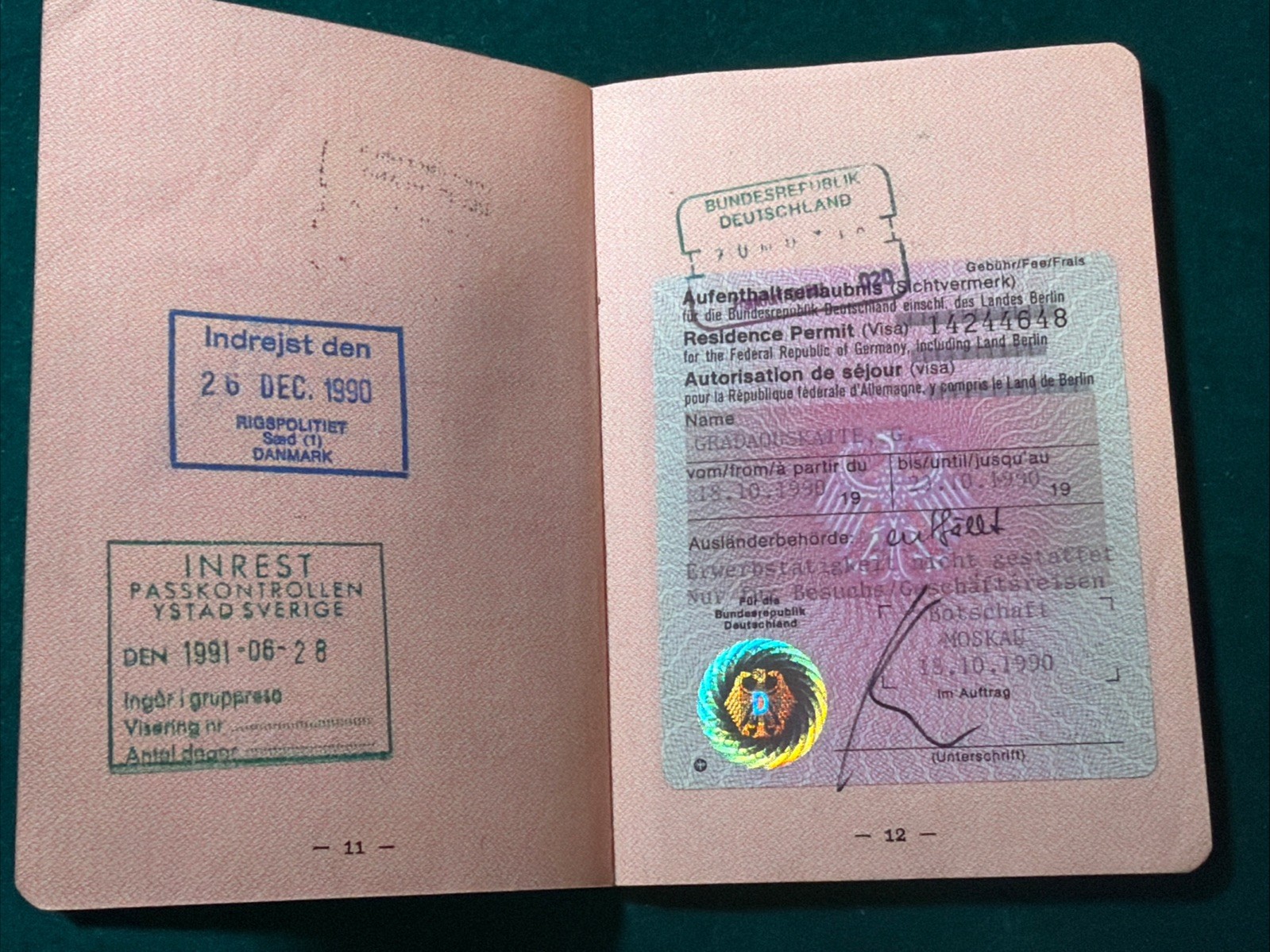USSR Ministry of Foreign Affairs of Soviet Russia ID of a not existent State