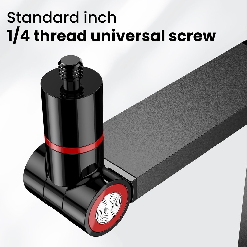 Projector Stand Desktop Foldable Stand with 1/4-Inch Thread, Height Adjustabl...