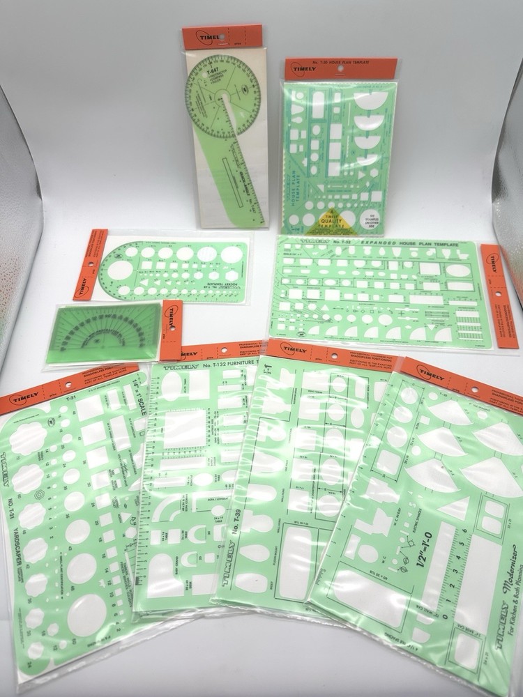 Timely Stencil Set (New) - Professional Thickness For Shadowless Positioning