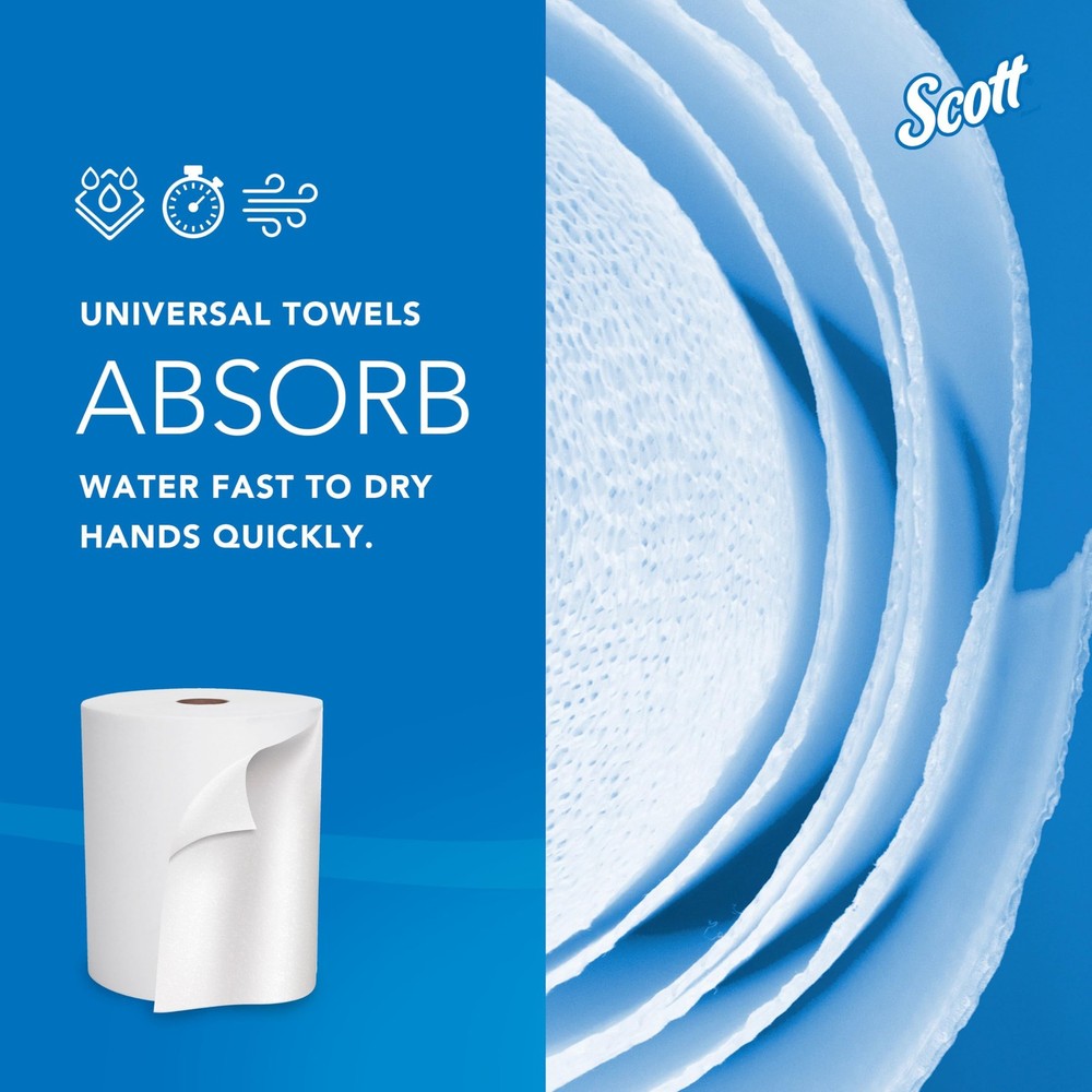 Scott Professional Essential Universal 6 Rolls × 950'/Roll - Essential, White
