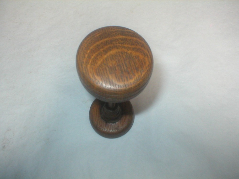 Antique Wood Doorknob Pair