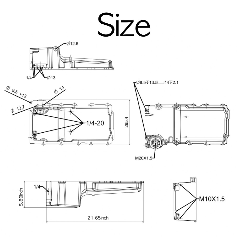 302-2 Swap Conversion Low Profile Oil Pan Kit for LS1 LS2 LS3 4.8 5.3L 6.0L 6.2L