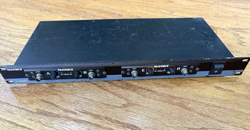 NuVOICE UH-580 UHF 4-Channel Wireless Headset Microphone System Unit Only