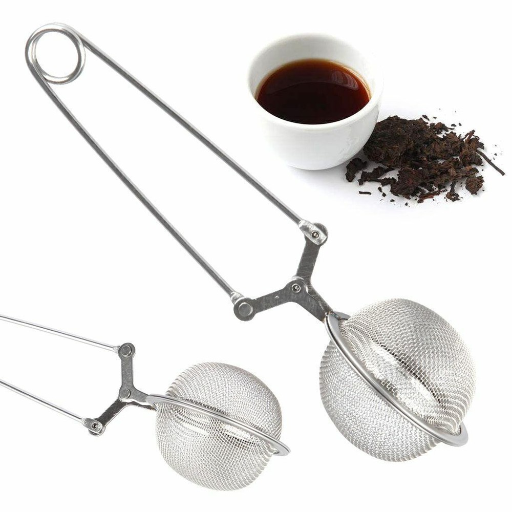1-8 Pack Tea Infuser for Loose Leaf Tea Long Handled Mesh Snap Ball Tea Strainer