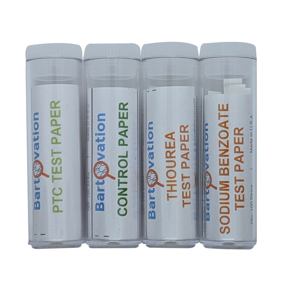 Genetics SuperTaster Test Strips PTC, Sodium Benzoate, Thiourea, Control