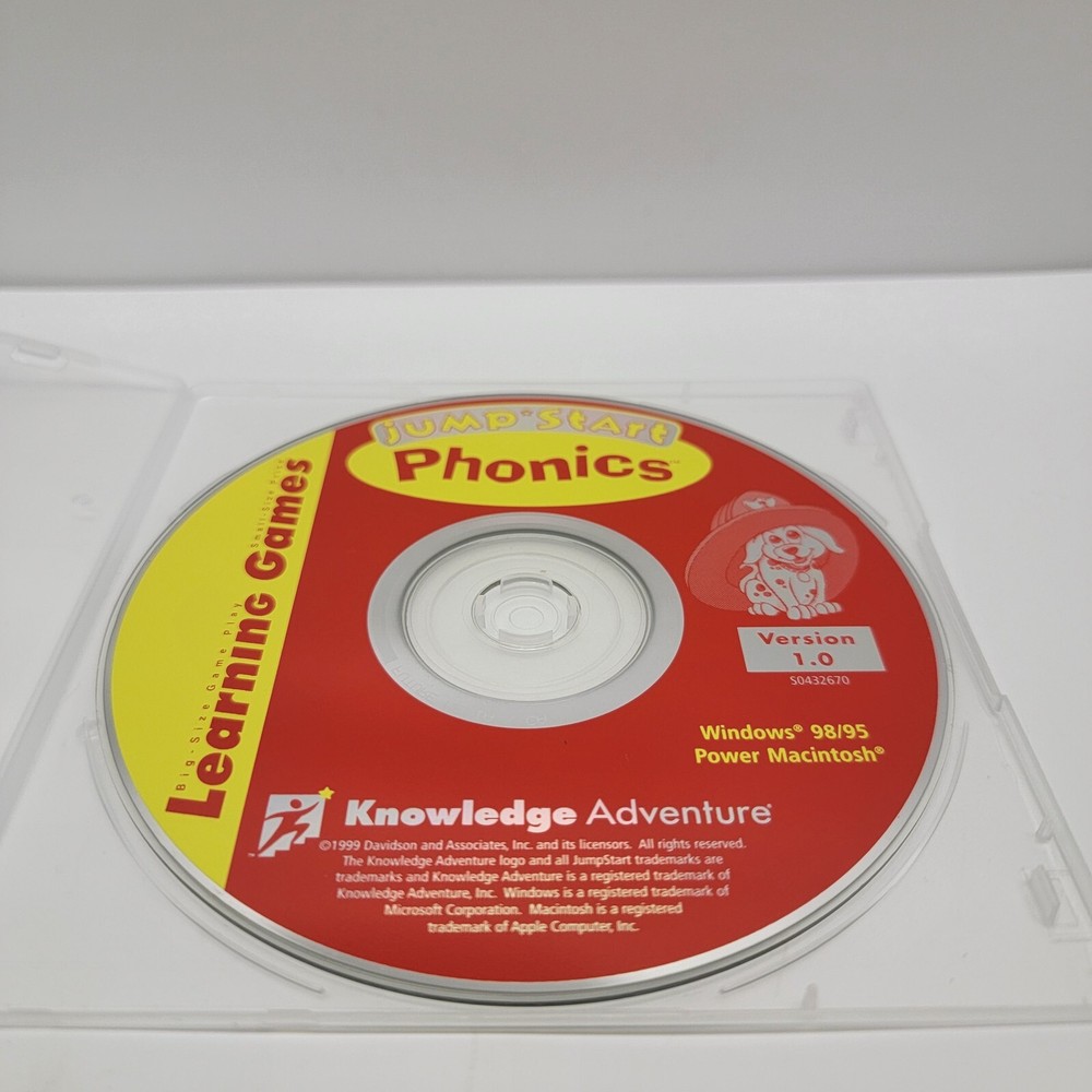 Jump Start Phonics Learning Games PC CD-ROM Childhood Development Disc Only