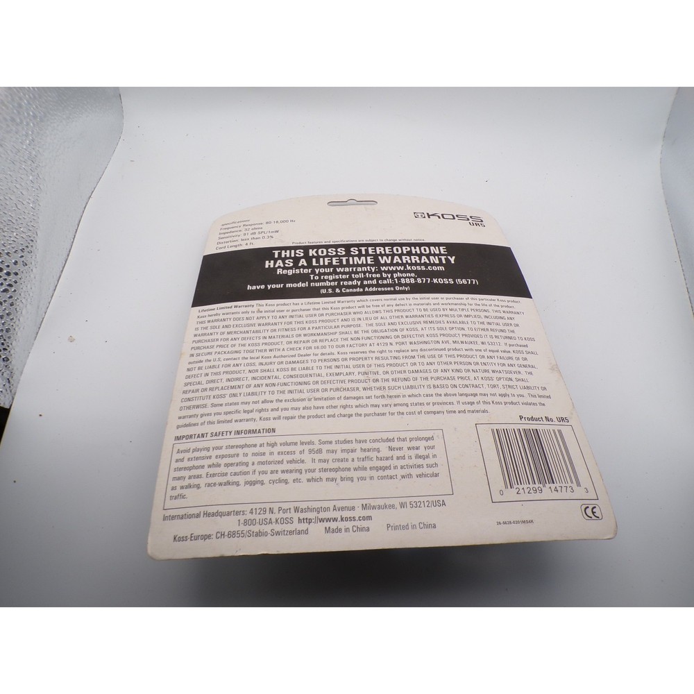 Koss Stereophone UR5 Headset