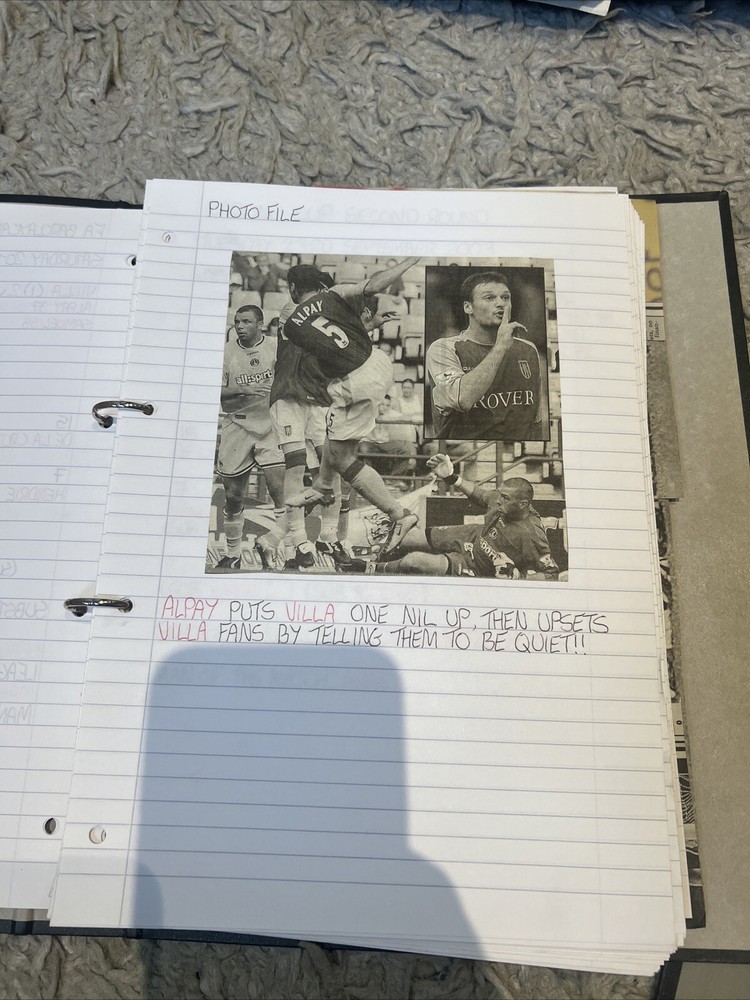 Job Lot aston villa newspapers and notes